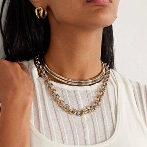 Roxanne Assoulin The Tubular Collar Necklace Set of 3 Gold Silver Rose Gold